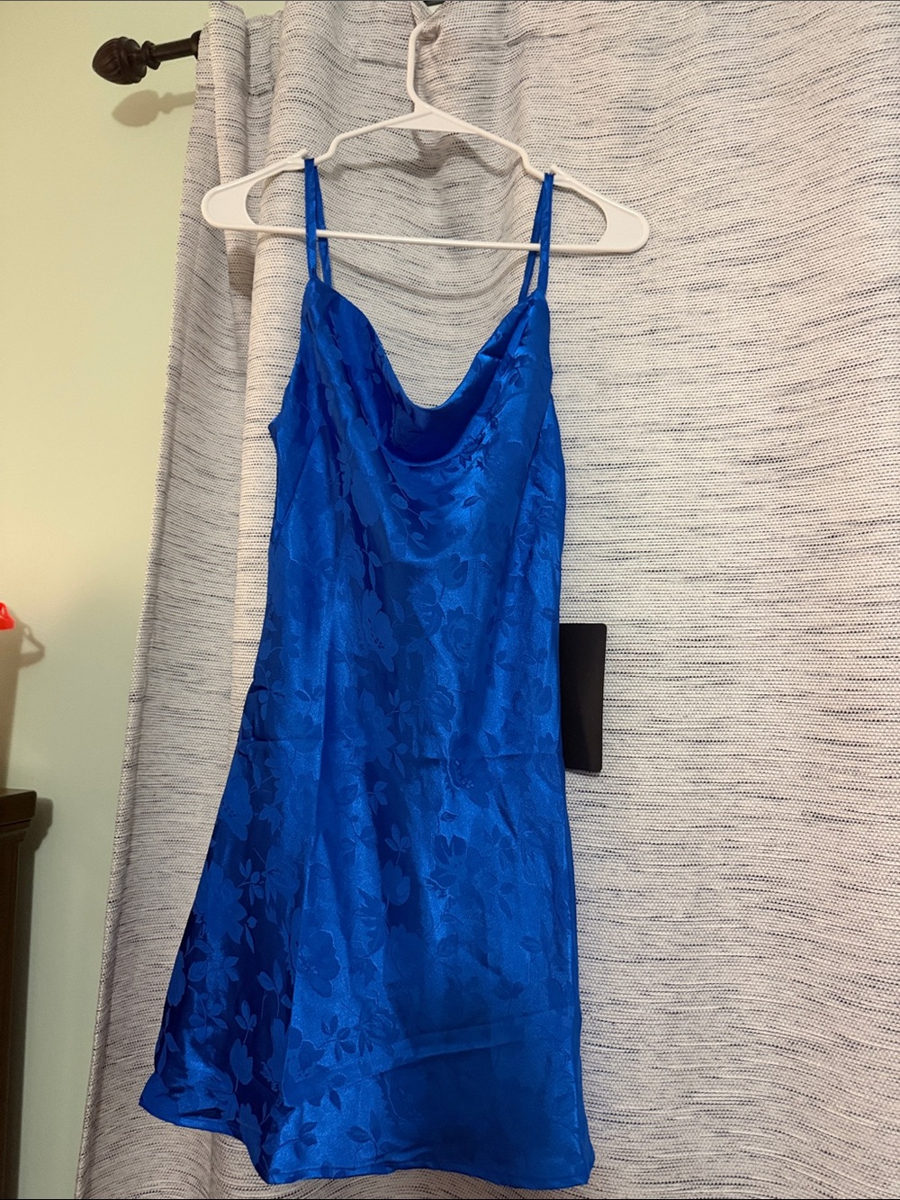 Lulu's Royal Blue Satin Slip Dress